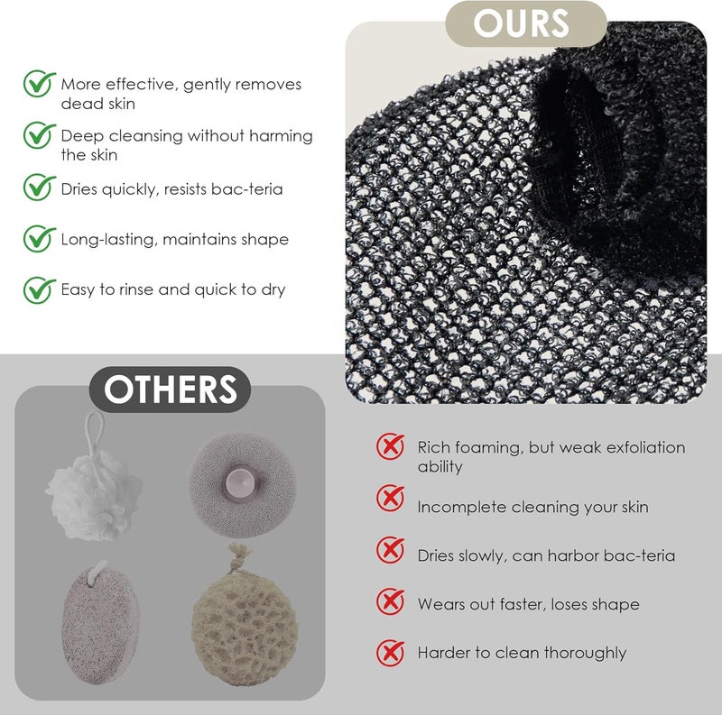 Innerneed Exfoliating Net Cover Sponge Bath Scrubbing Loofah Rough Washcloth Case 4pcs, Only for Silicone Body Brush （Only Case） - Image 3